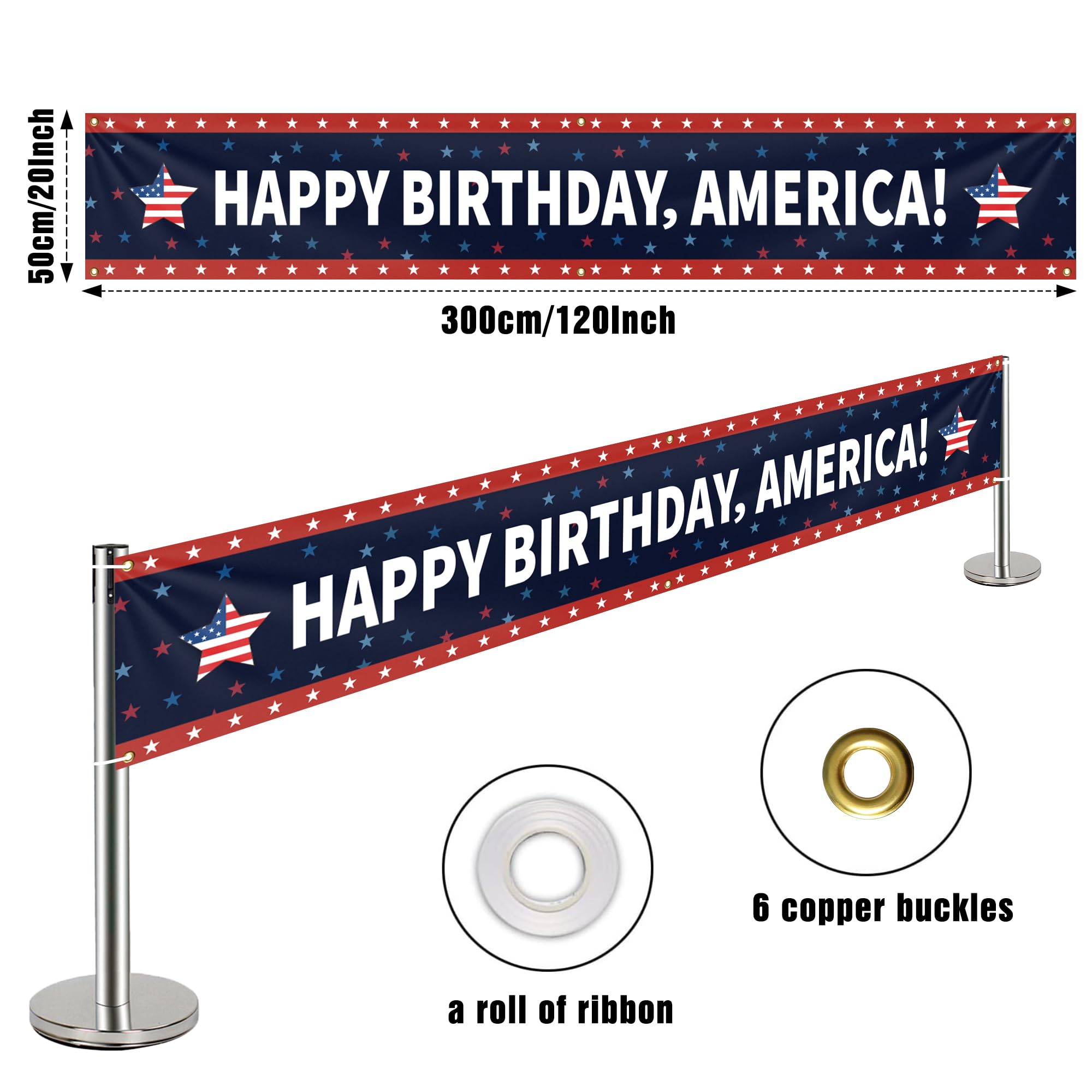 KIIPOAPAU banner with ribbon and copper buckles for quick install