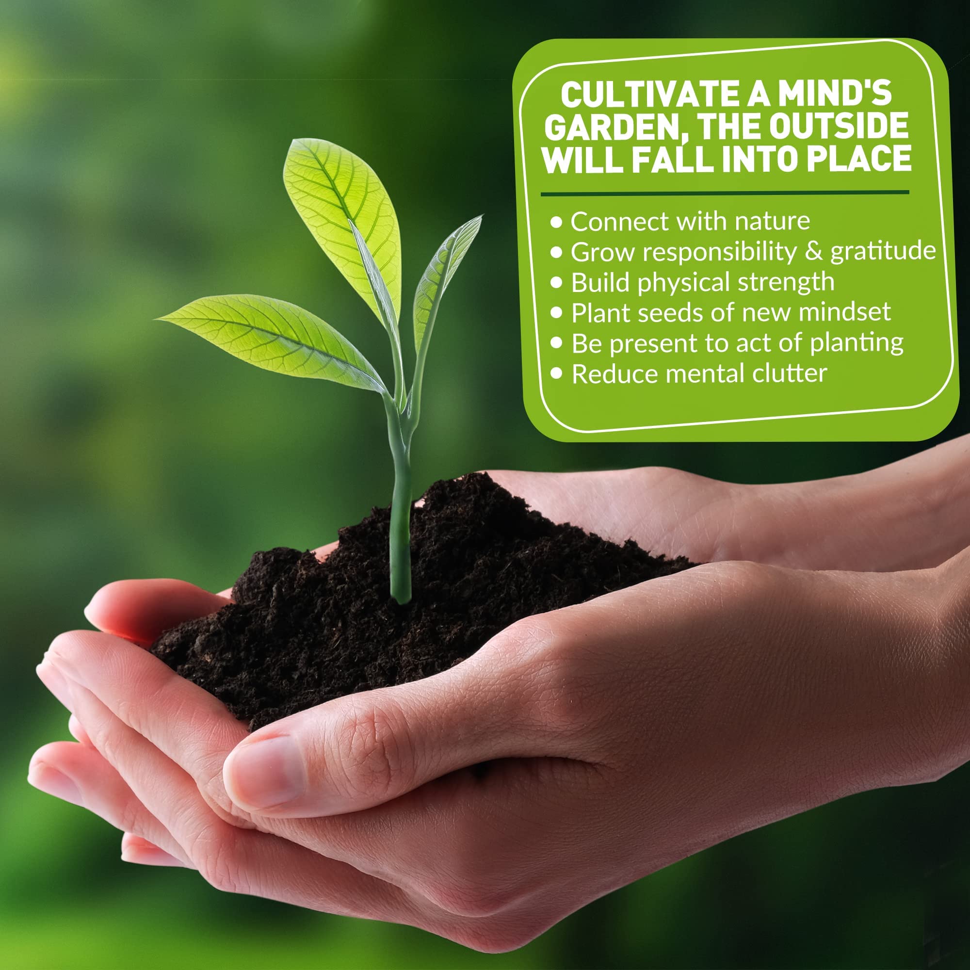 KIIZYS brush clears potting debris and smooths soil