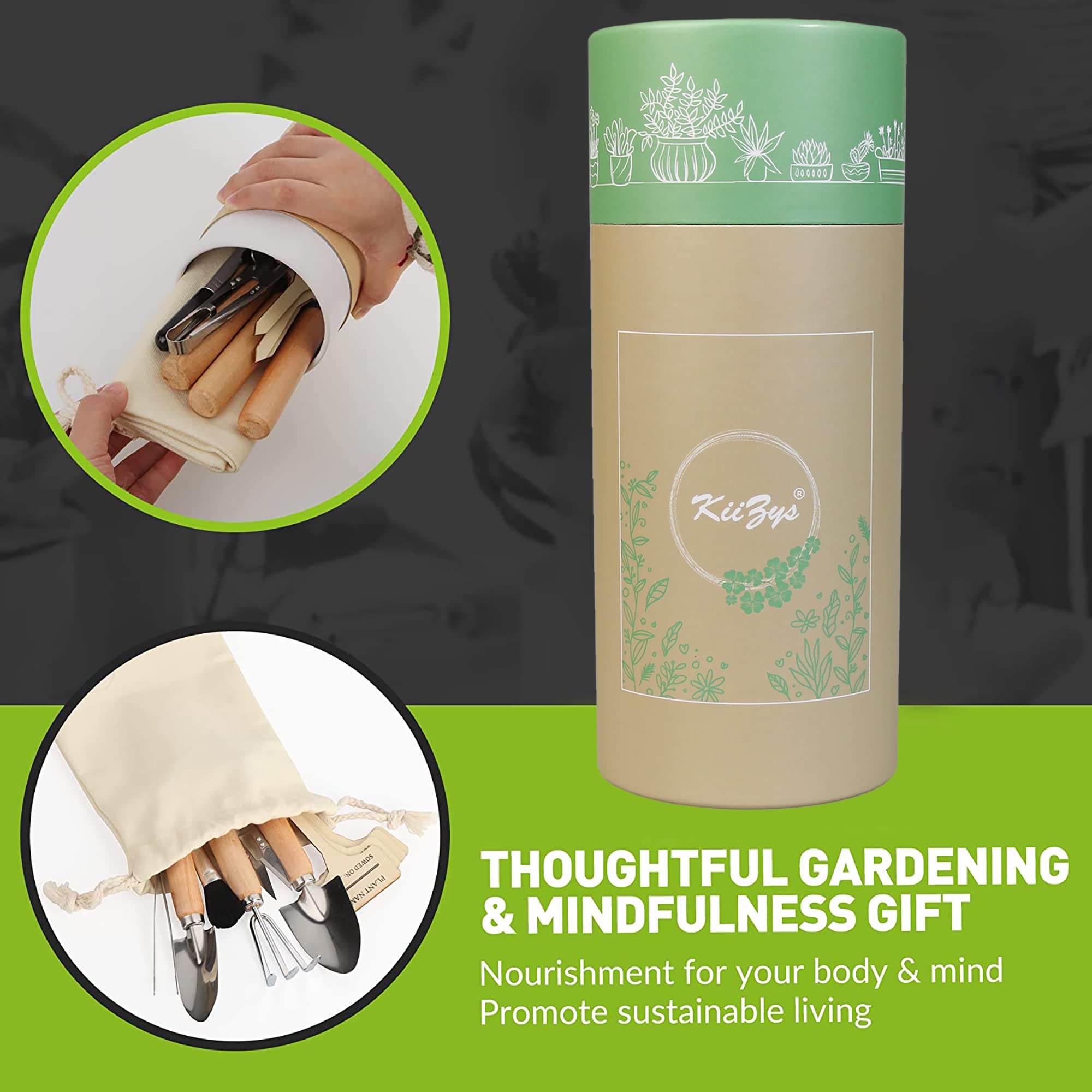 KIIZYS rake for delicate soil work in small pots