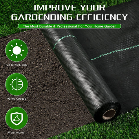Kijamilee durable weed-blocking fabric for outdoor use with weather resistance.
