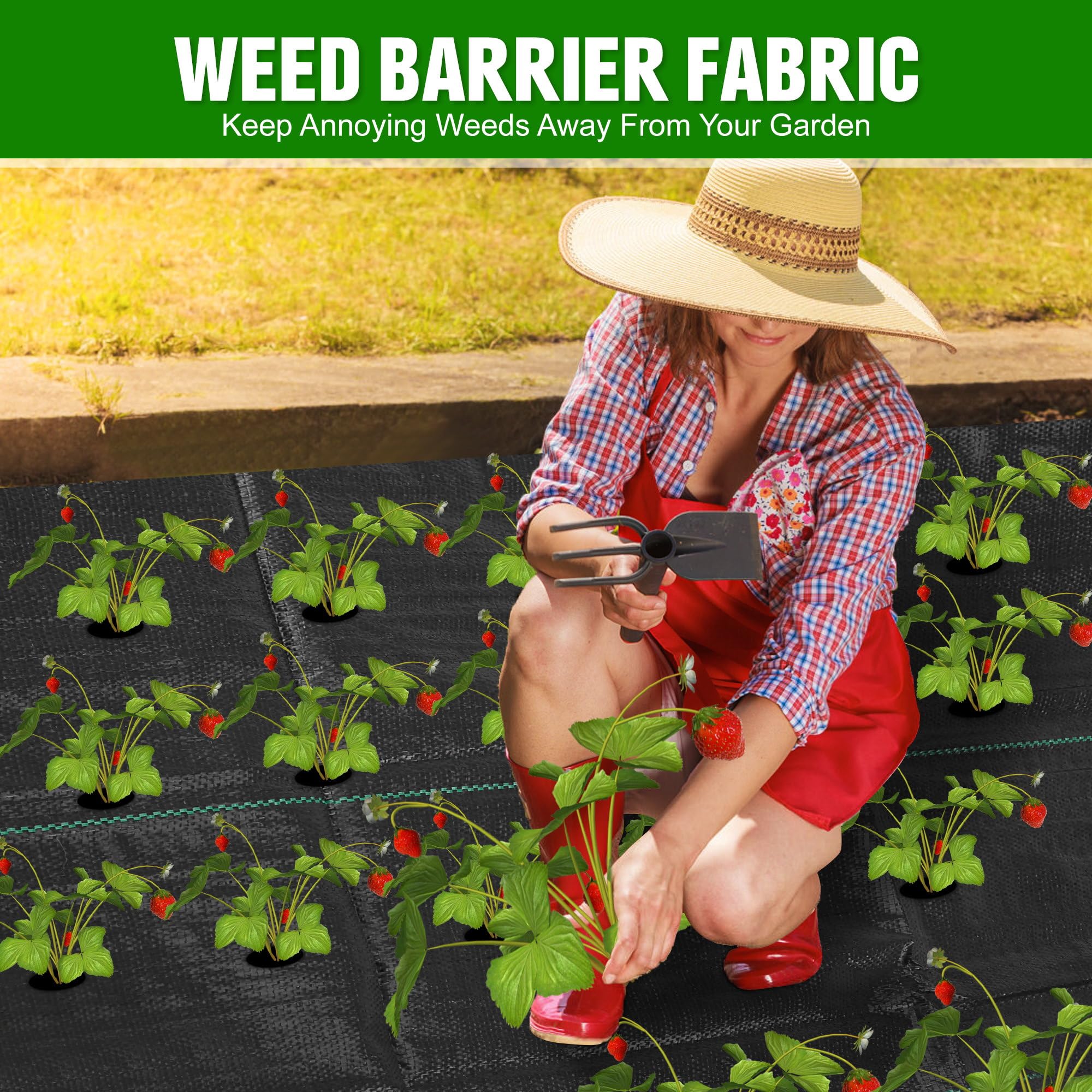 Kijamilee weed barrier on a gravel pathway for weed control