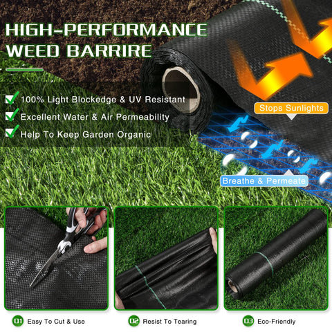 Kijamilee breathable weed barrier fabric lets water reach roots