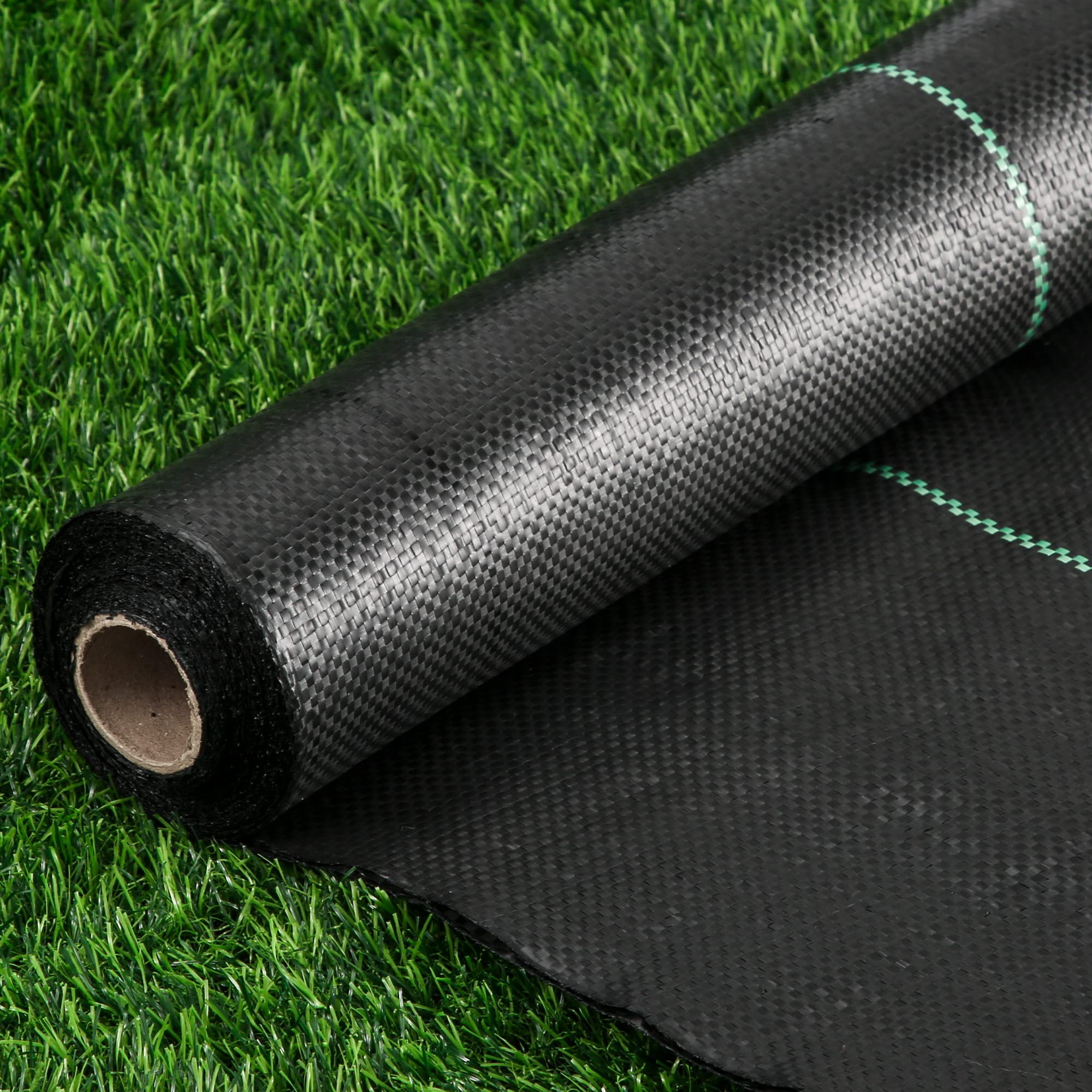 Kijamilee weed barrier fabric close-up weave emphasizes durability and premium texture.