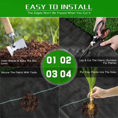 Kijamilee weed barrier fabric durable-woven-structure withstands outdoor conditions.