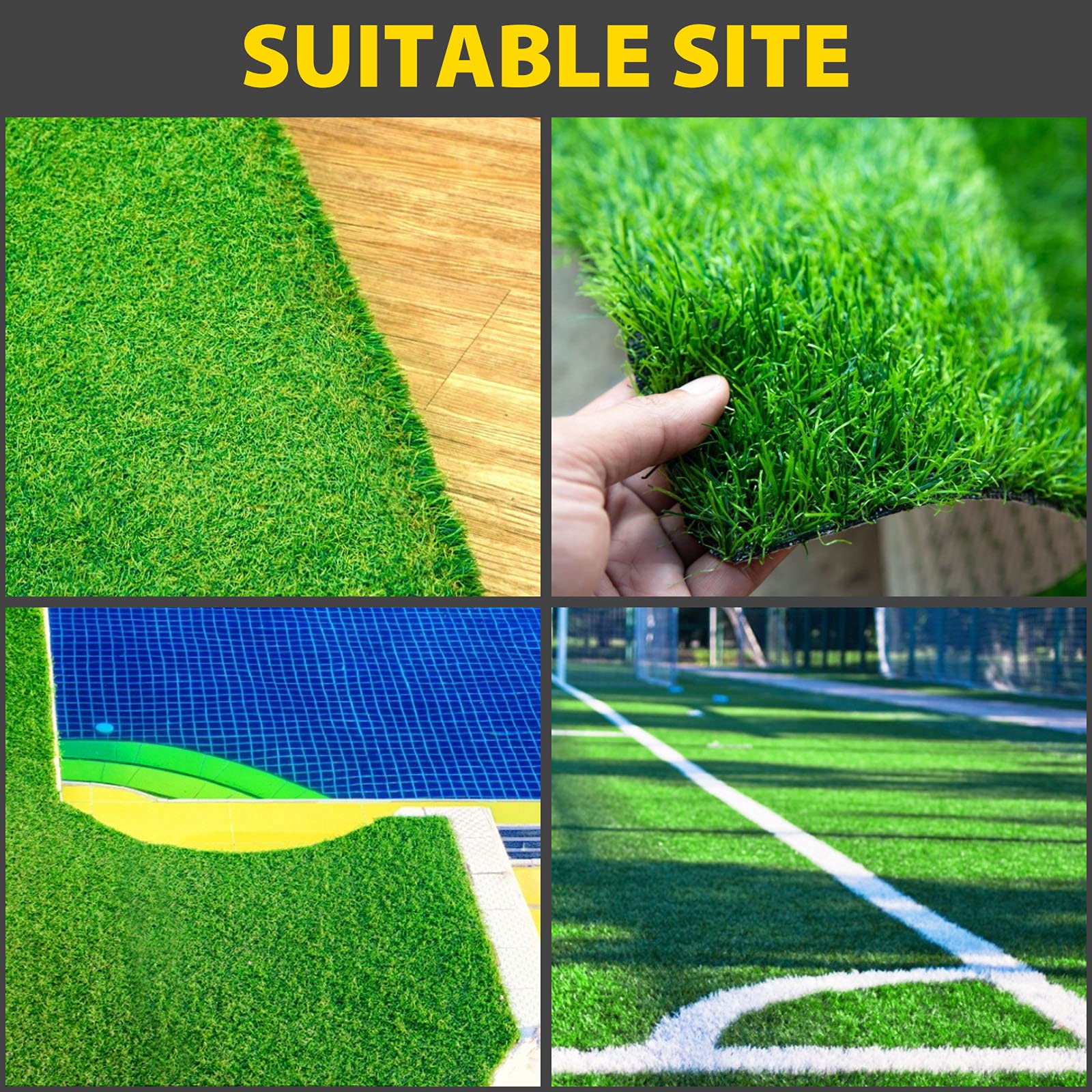 Kikerike 196 inch roll covers large turf seams efficiently.