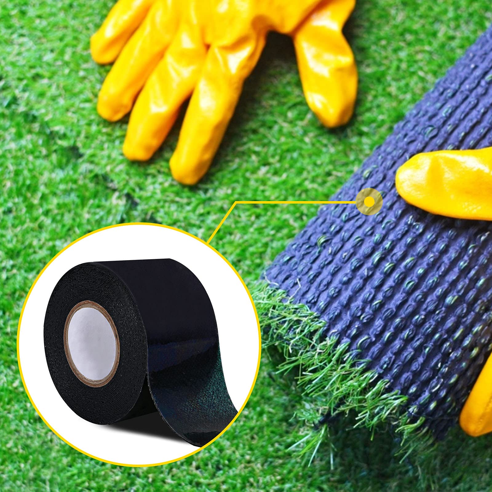 Kikerike outdoor grass joint tape keeps edges aligned.