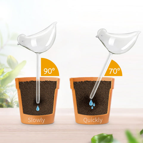 KiKiHeim automatic watering bulbs help maintain soil moisture for various plants.