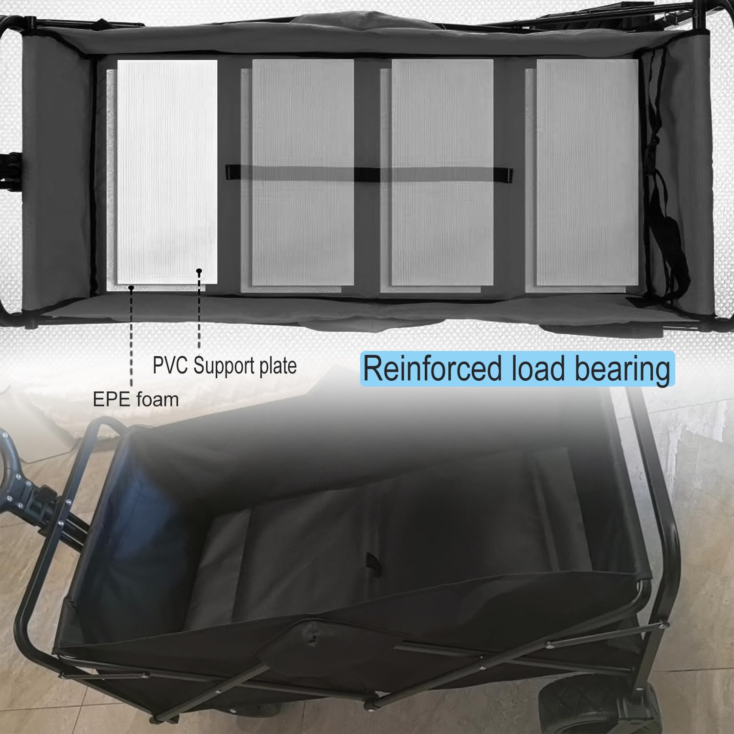 KIKIIKE camping cart liner large capacity holds gear and snacks