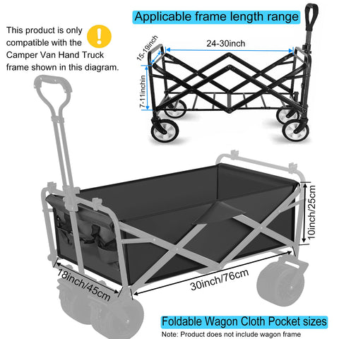KIKIIKE camping cart liner side pocket keeps essentials within easy reach