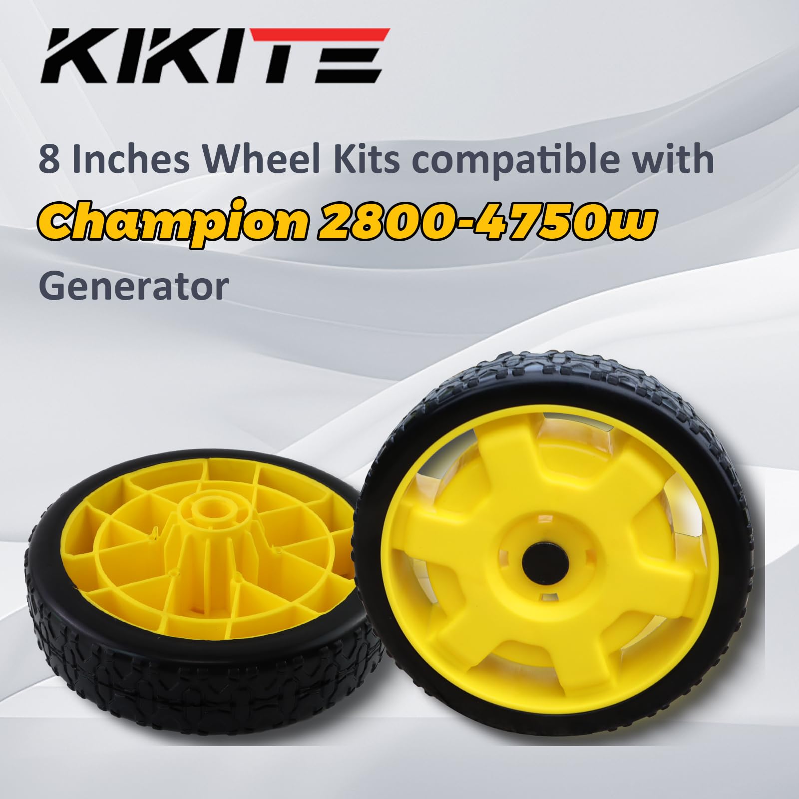 KIKITE generator wheel kit 8-inch wheels for easier portability.