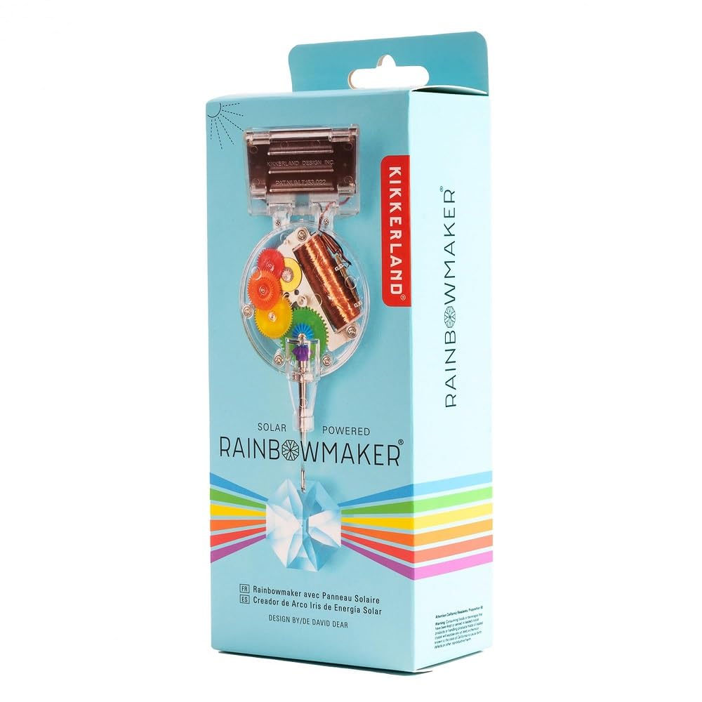 Kikkerland Pet-friendly rainbow display entertains curious cats and dogs with moving colors.
