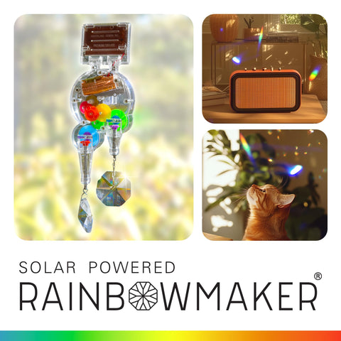 Kikkerland Solar Rainbow Maker spins like a disco ball to brighten decor.