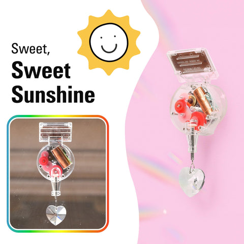 Kikkerland Rainbow Maker uses a suction cup for easy window installation.