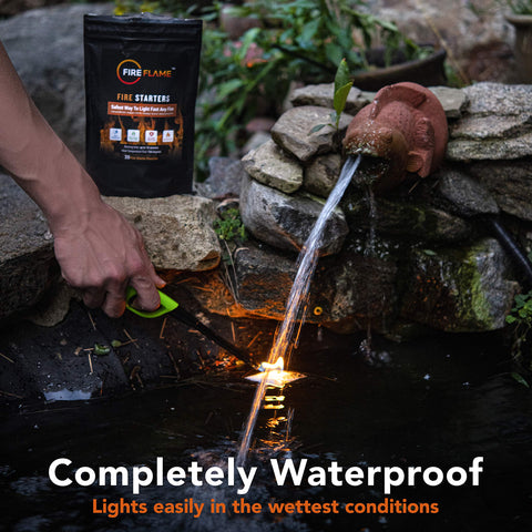 Kiknek FireFlame long burn time sustains a tall flame for up to ten minutes