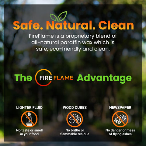 Kiknek FireFlame odor-free design suits indoor and outdoor use