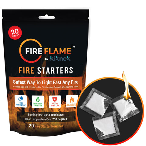 Kiknek FireFlame ignition supports wood stove or pizza oven with steady heat