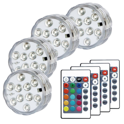 KIKOMO submersible pool light showcasing 16 colors for vibrant pool ambiance
