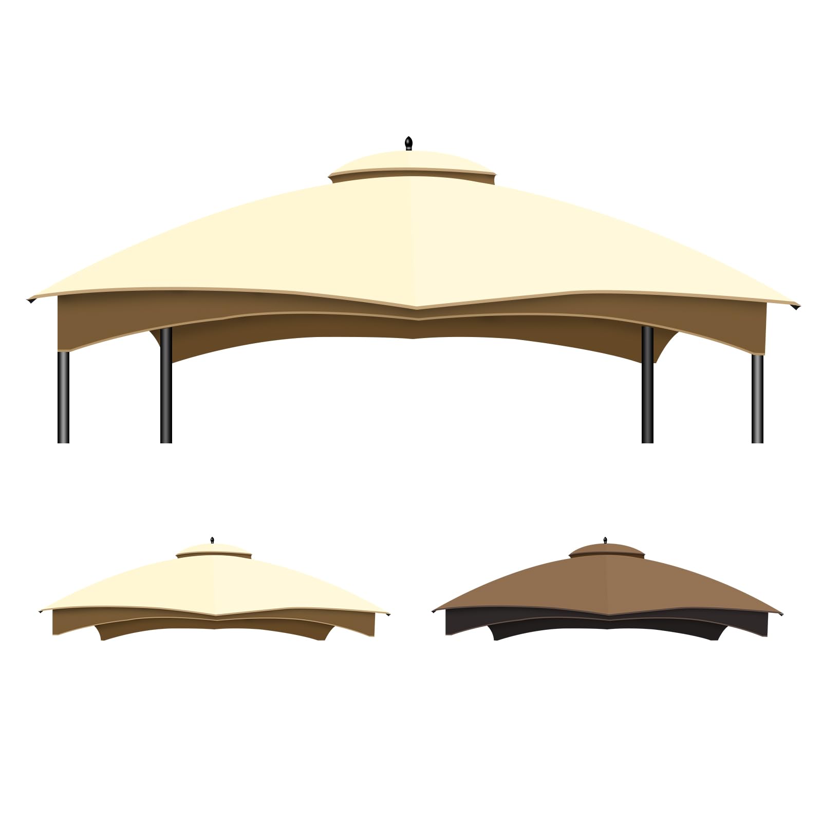 Kilakila replacement canopy top for gazebo offers seamless fit and weather protection.