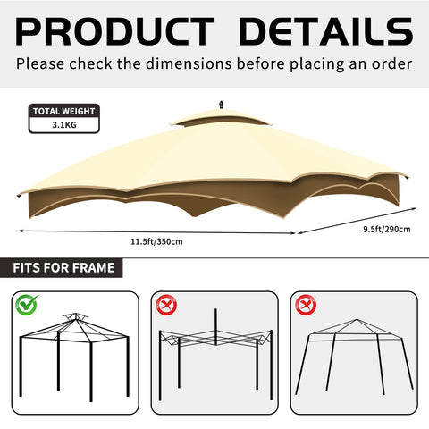 Kilakila waterproof canopy top protects furniture and cushions from rain.