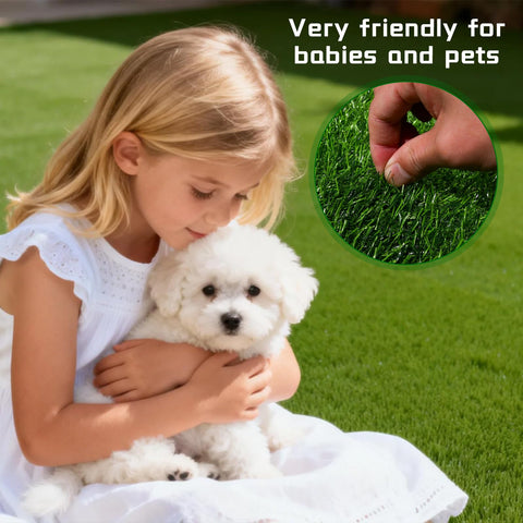 KILCLER artificial grass rug with durable base for long-lasting performance