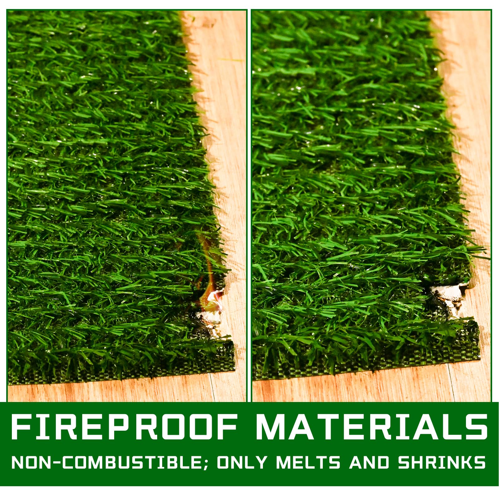 KILCLER artificial grass rug pet-friendly for safe play