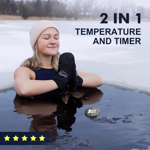 KILEEP floating ice bath thermometer stays buoyant for easy monitoring.