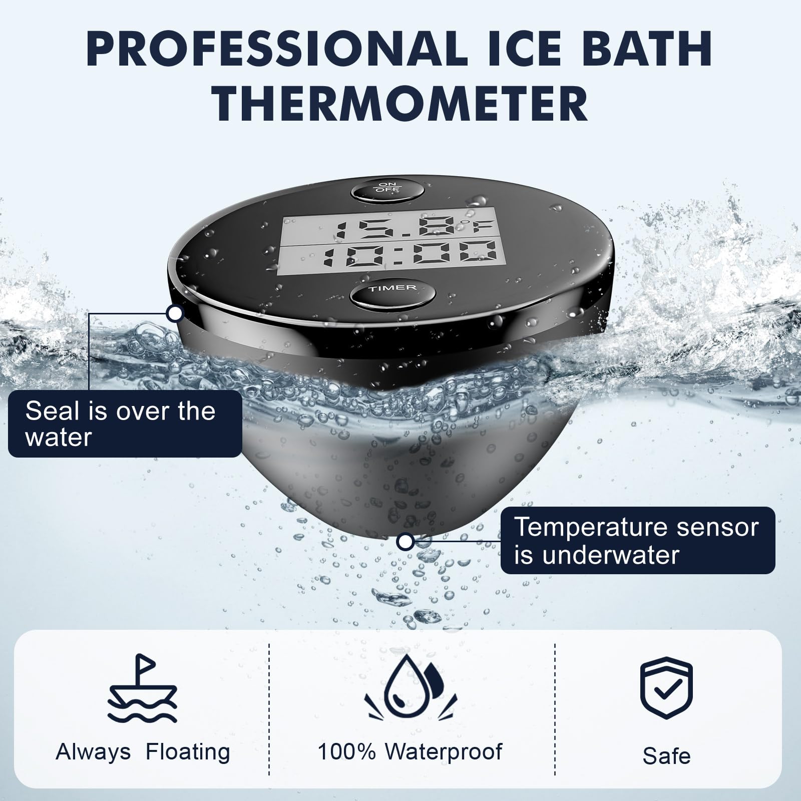 KILEEP IP68 waterproof housing withstands rugged use in ice baths and outdoor plunges.