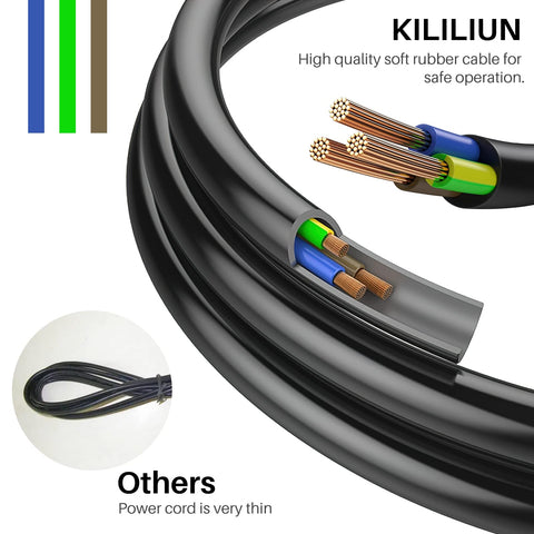 KILILIUN 110V 1500W element delivers consistent heat for even smoking