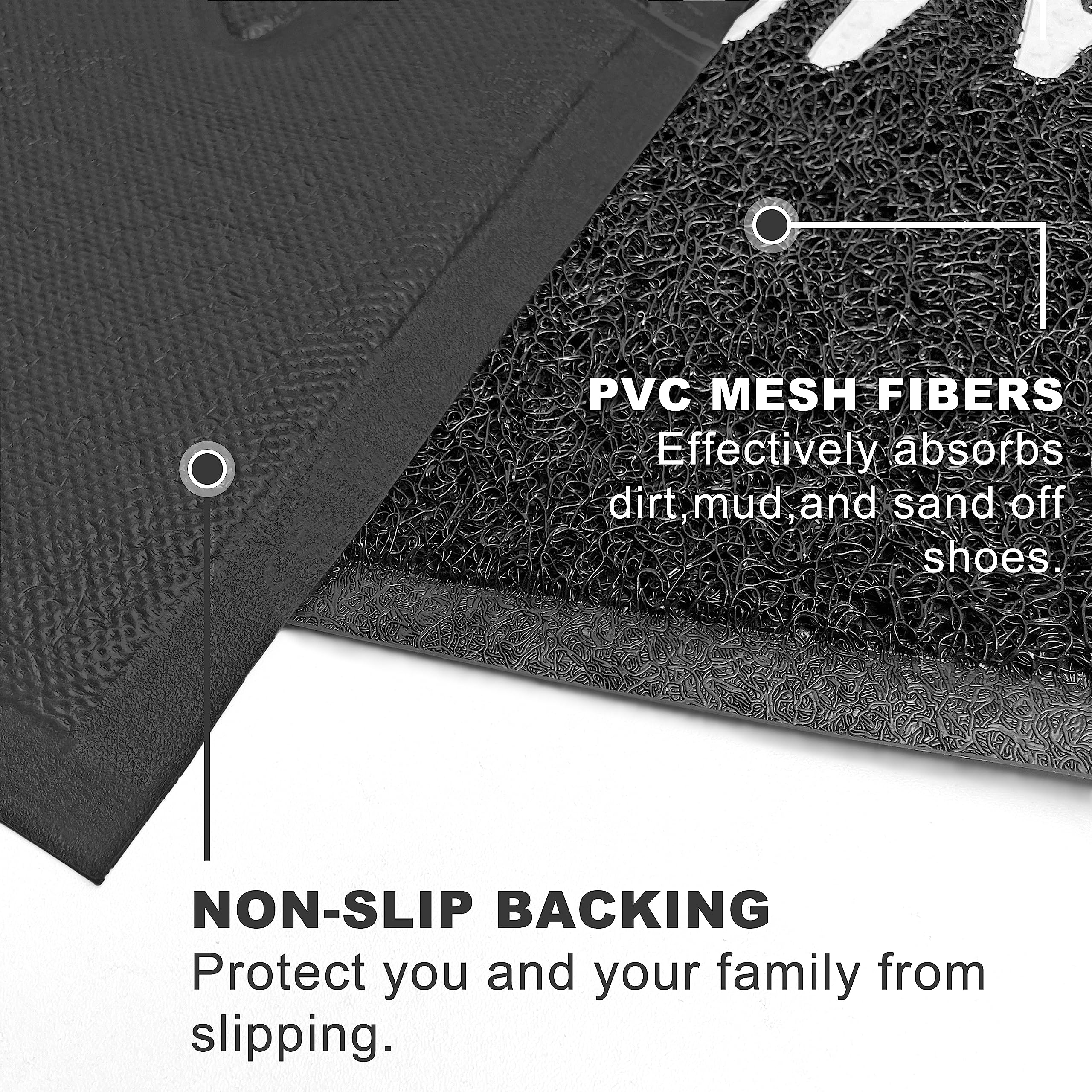 KILOCOCO low-profile door mat slides under doors without curling.