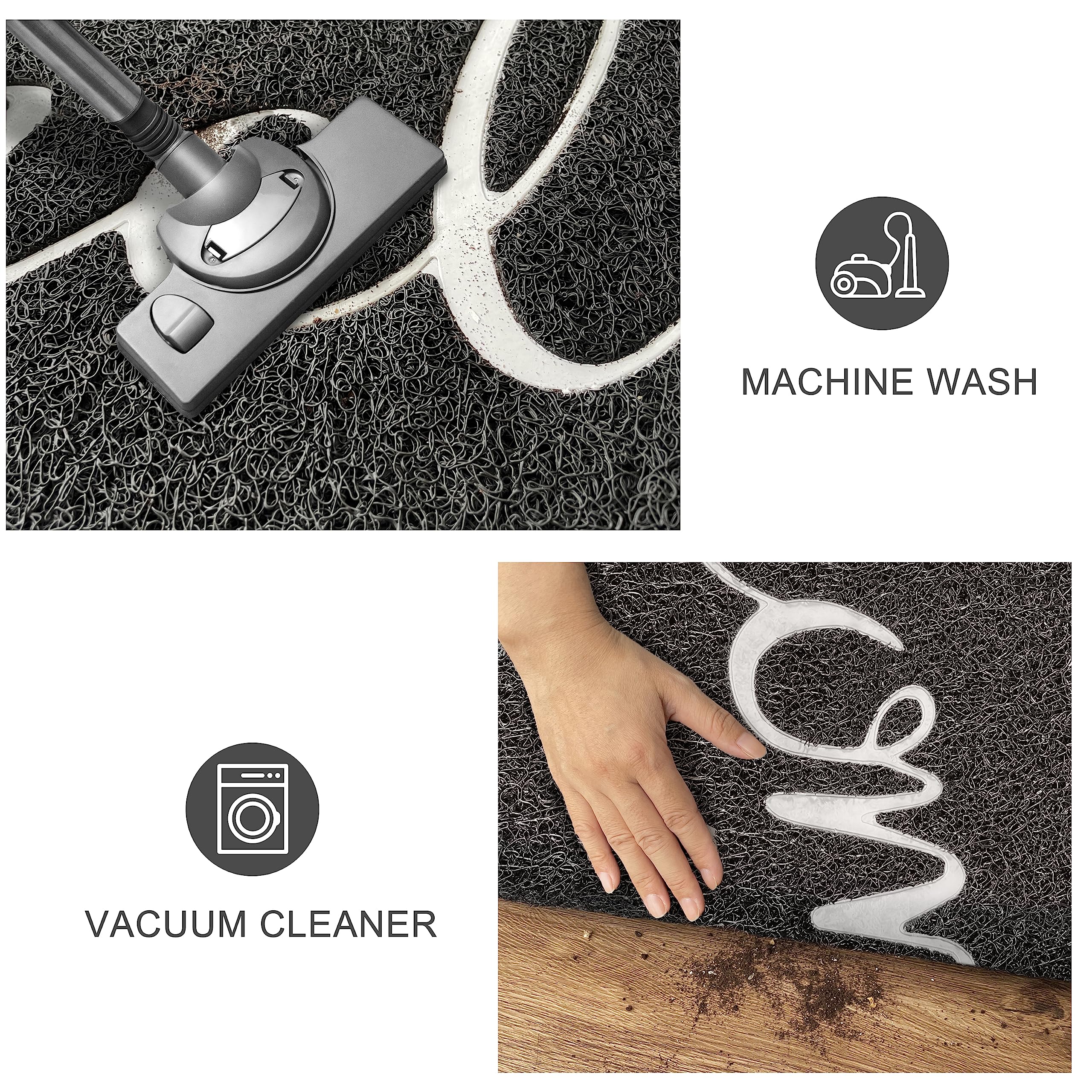 KILOCOCO Low-profile entry mat glides under doors without snagging.