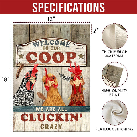 Kilyhome rustic farmhouse chicken flag adds charm to gardens and coops
