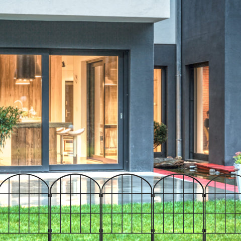 Kimazo outdoor border defines pathways and flower beds clearly.