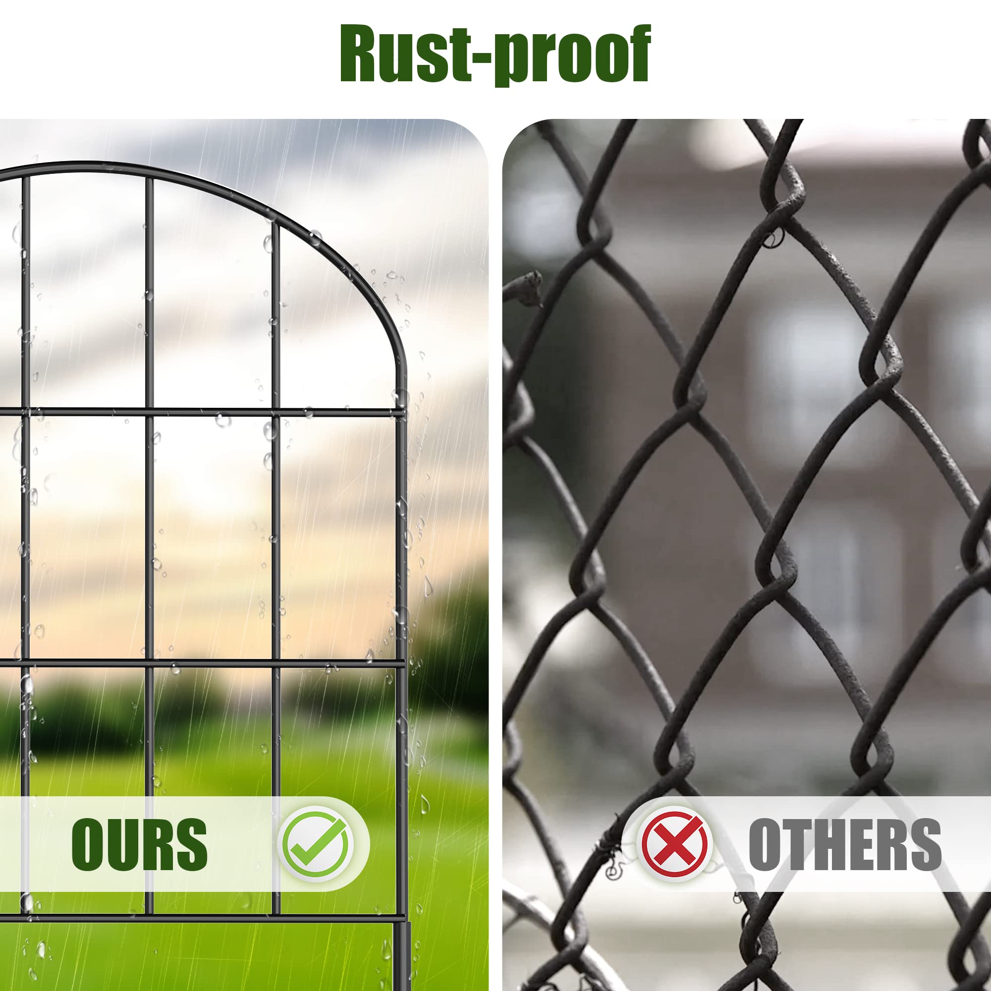 KIMAZO rustproof metal wire fence highlighting sturdy outdoor use