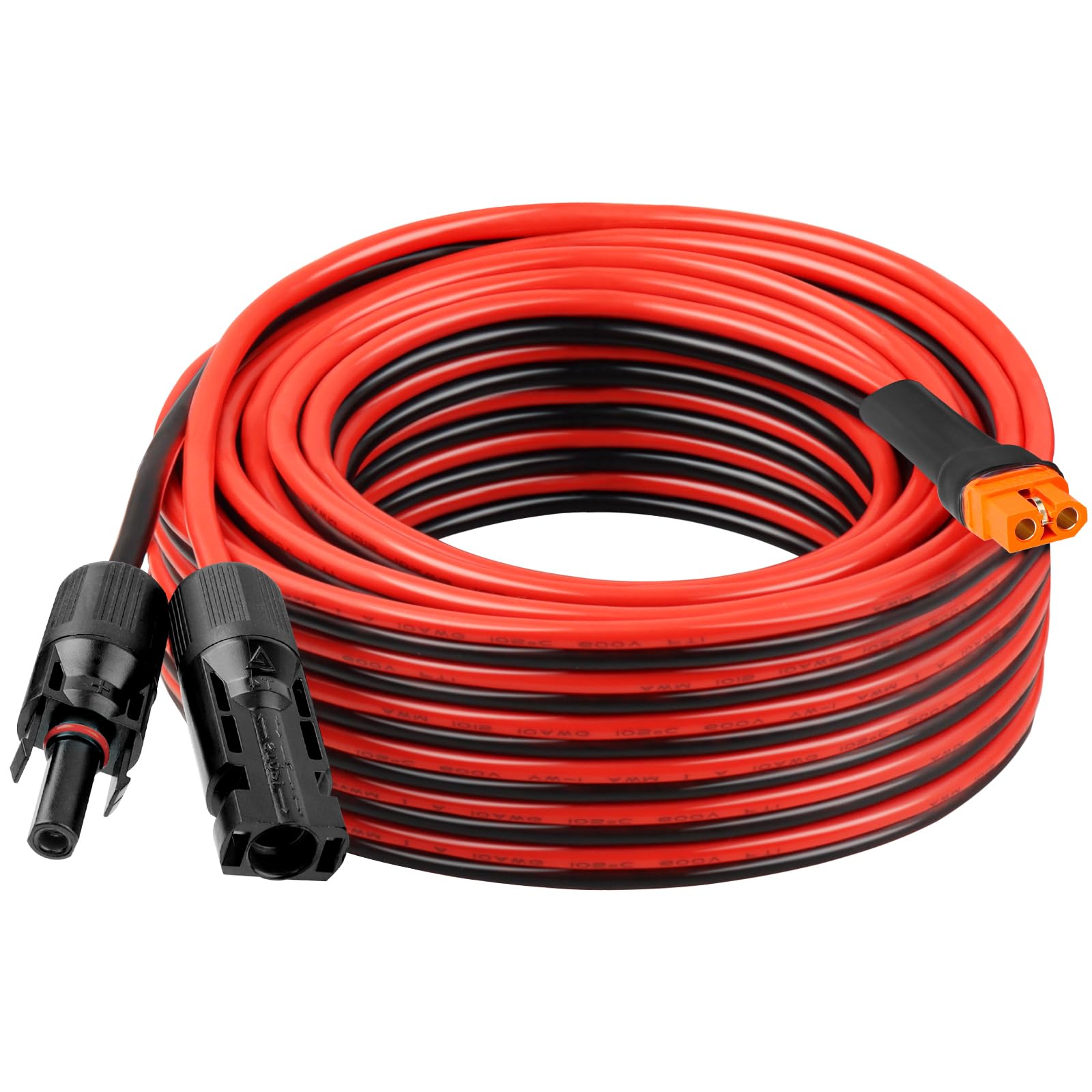 Kimbluth 10AWG XT60i extension cable ready for solar setups in outdoor environments.