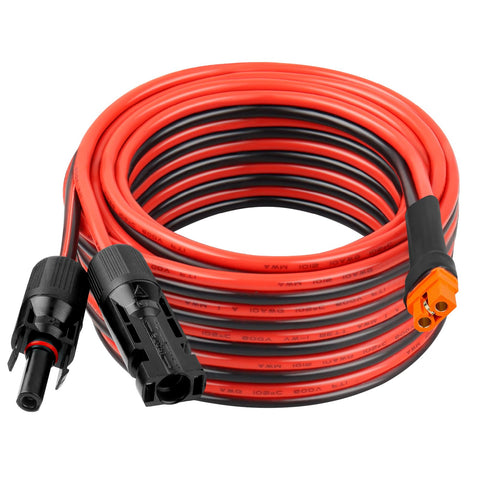 Kimbluth 10AWG solar to XT60i extension cable end connector with gold-plated contacts for reliable power transfer.