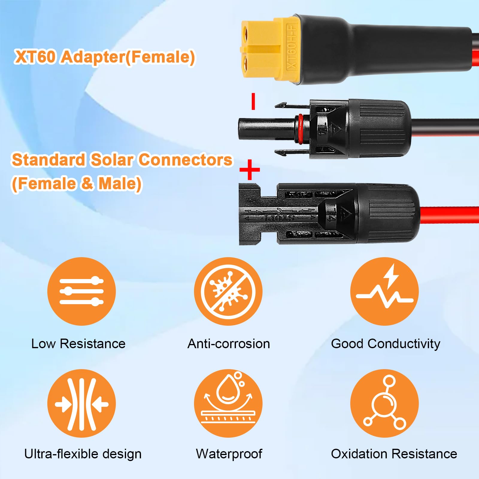 Kimbluth XT60 connector set with durable ends for secure connections.