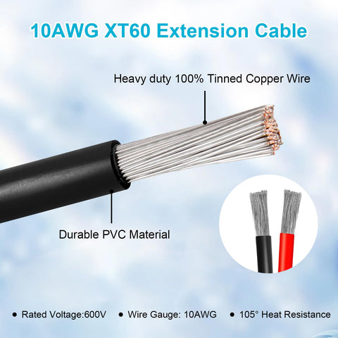 Kimbluth high-temp insulation XT60 extension guarding against heat for demanding environments.
