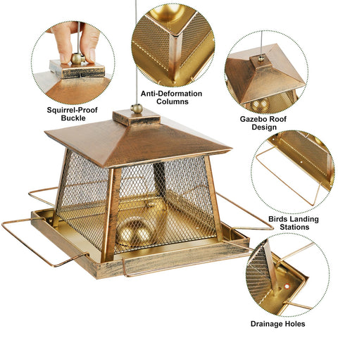 KIMCHOMERSE seed tray with drainage keeps seeds dry and clean for birds.