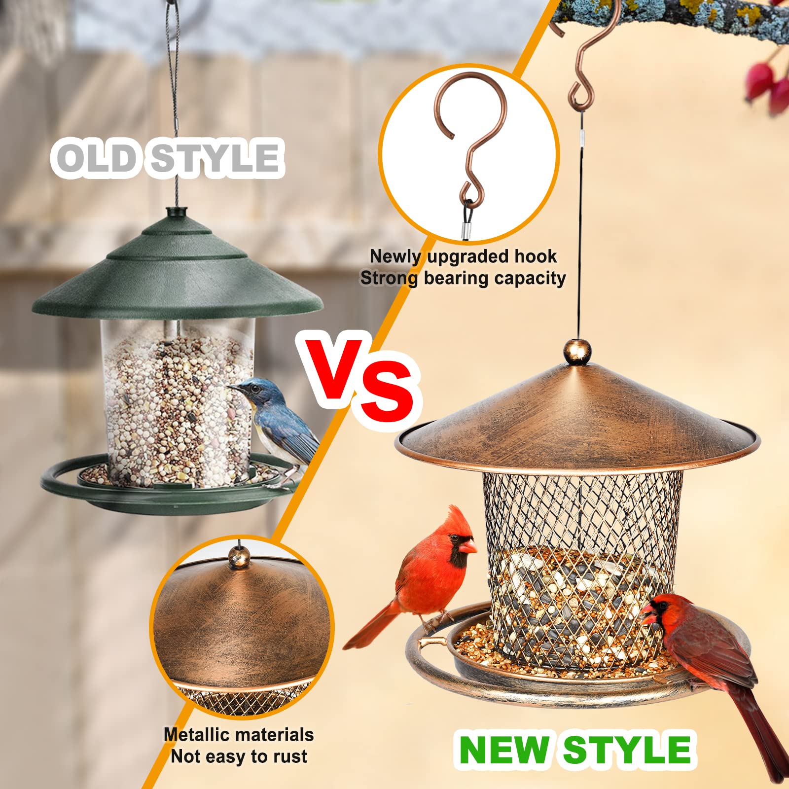 Kimchomerse metal lanyard ensures durable outdoor hanging.