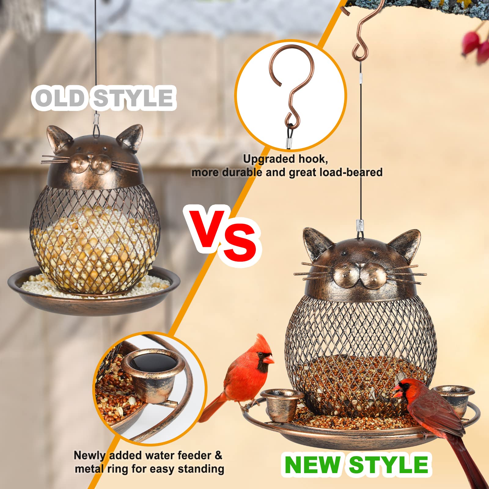KIMCHOMERSE water cups provide accessible drinking for visiting birds.