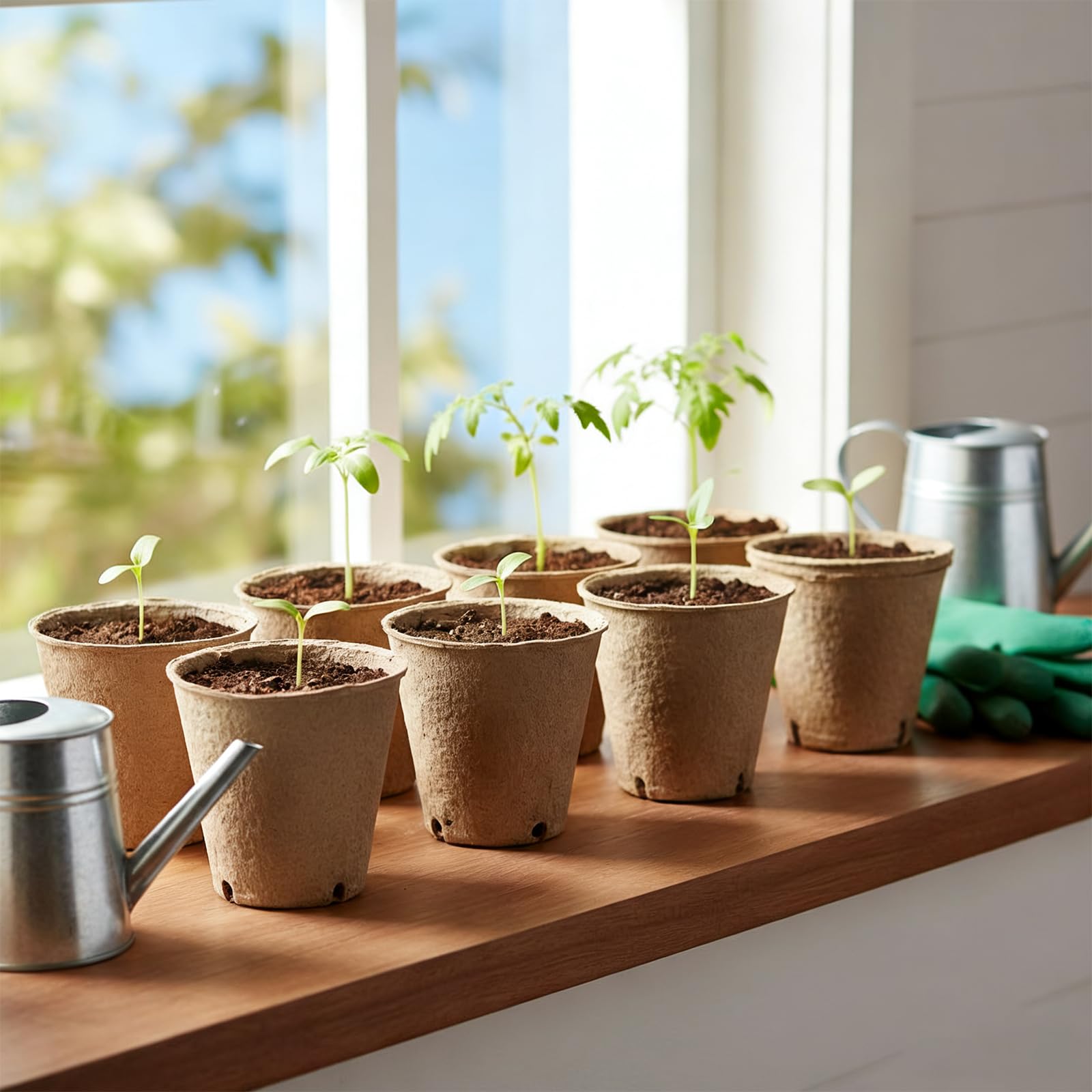 Kimdozee compact seed-starting kit on work table ready for balcony or classroom use