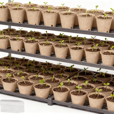 Kimdozee greenhouse seed-started in pots easy observation from sprout to transplant