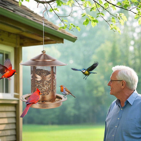 KIMERSE easy-clean bird feeder, rinse directly without disassembly.
