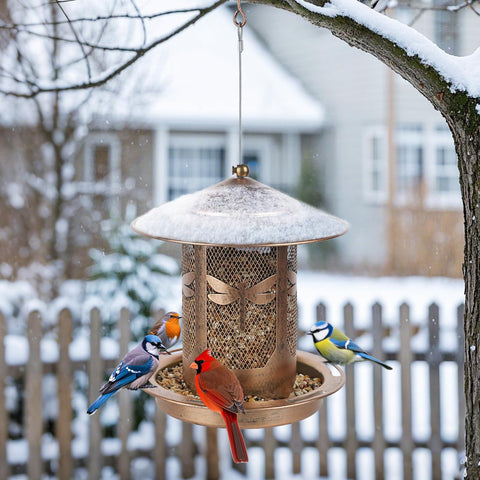 KIMERSE outdoor hanging feeder perfect for patios and gardens.