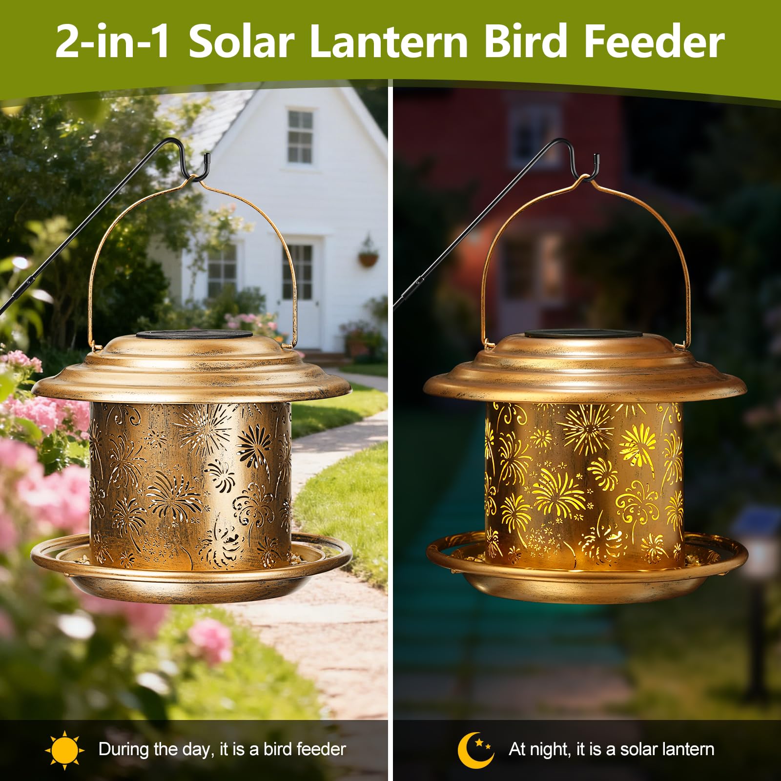 KIMERSE yard decor bird feeder adding charm to a courtyard