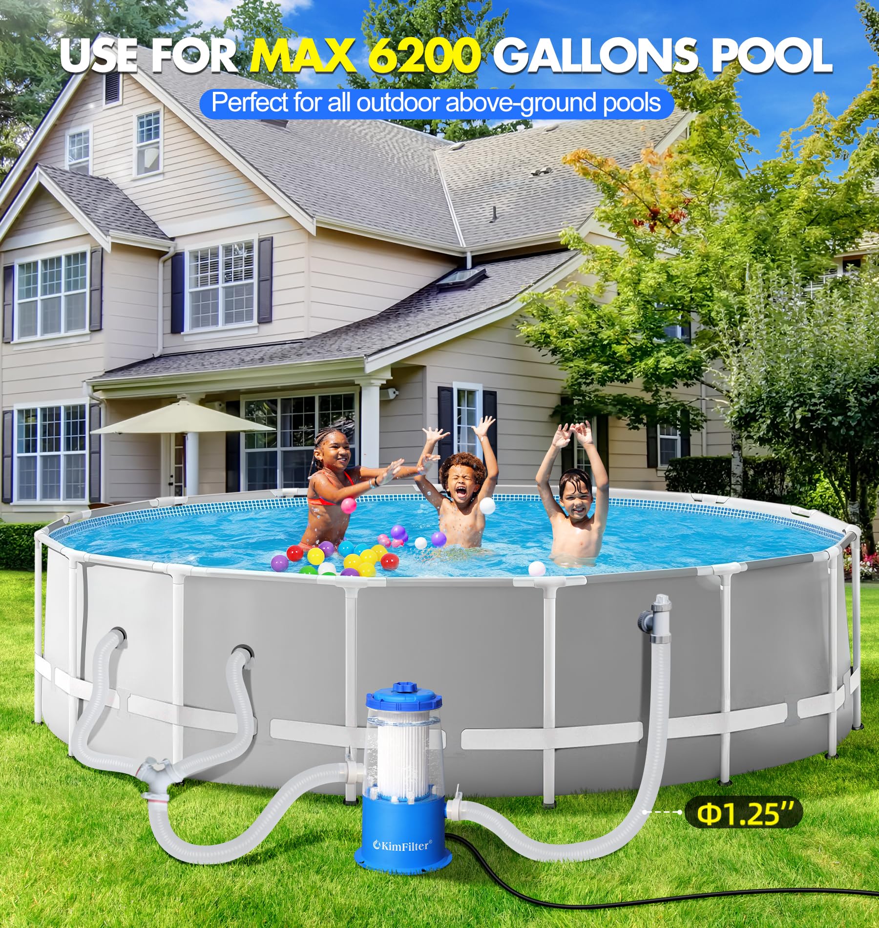 KimFilter pool filter system assembly demonstrates easy setup and reliable operation.