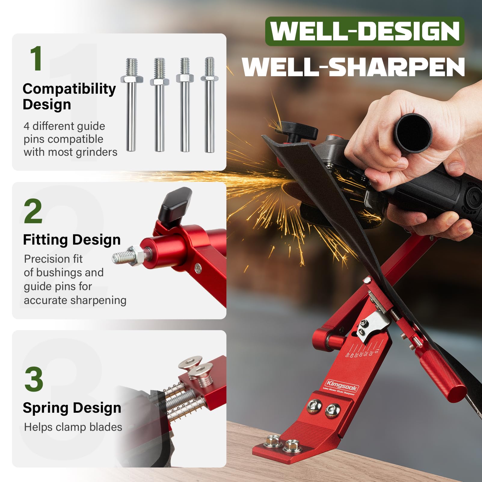Kimgsoak blade sharpener in toolbox for rejuvenating dull blades