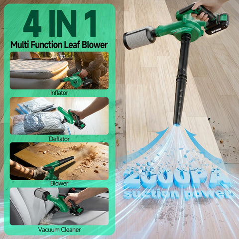 KIMO unit with detachable nozzle and bag for versatile leaf removal