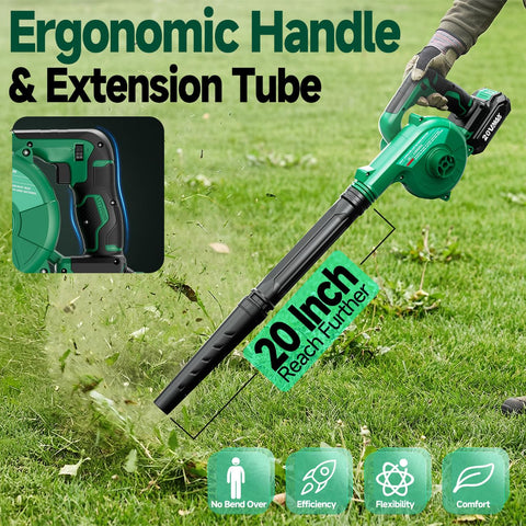 KIMO ergonomic soft grip handle for comfortable control