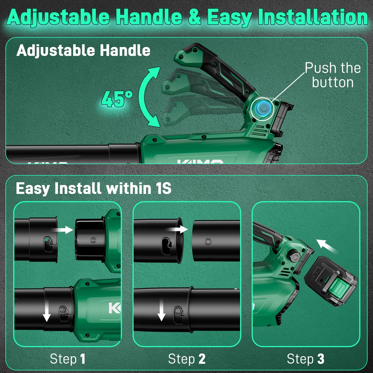 KIMO extension tubes extend reach for tall or hard-to-reach areas